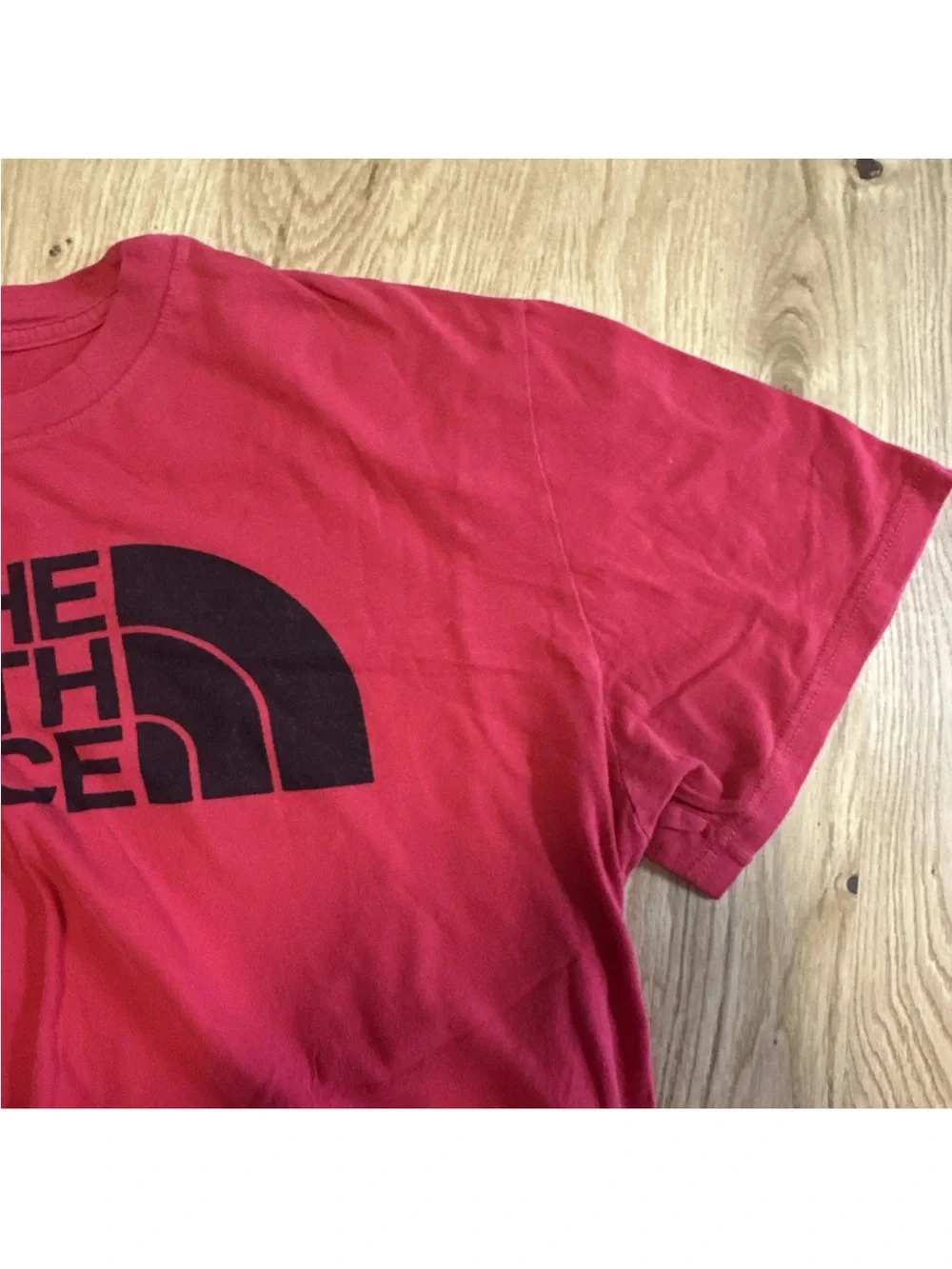 Men’s Northface Red Black Short Sleeve Cotton T Shirt XL